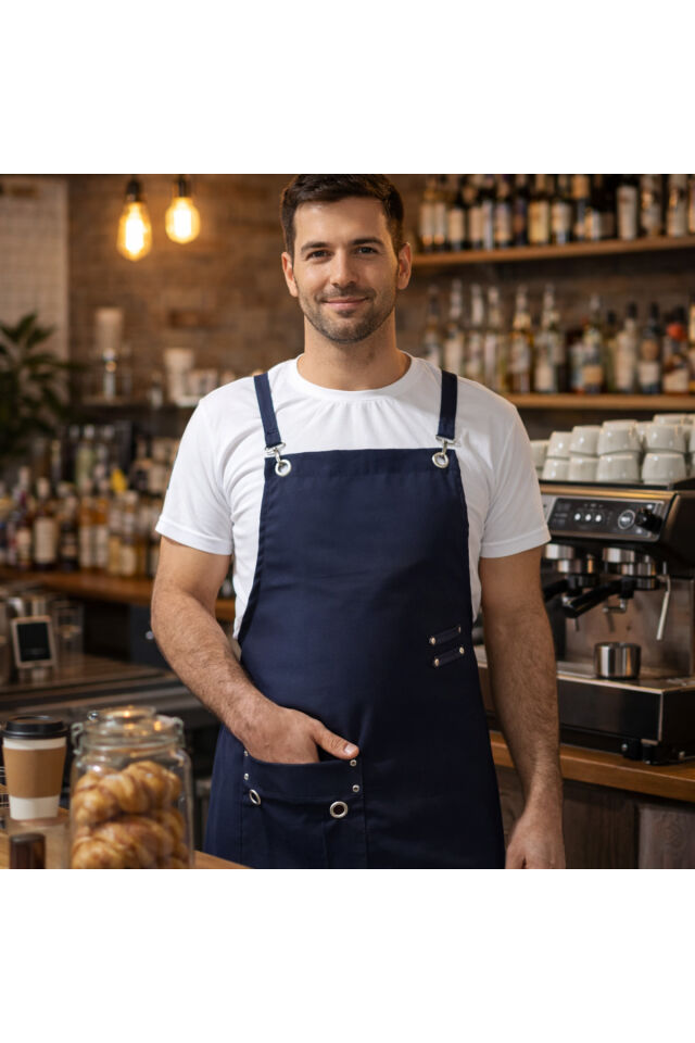 Şef barista mutfak önlüğü