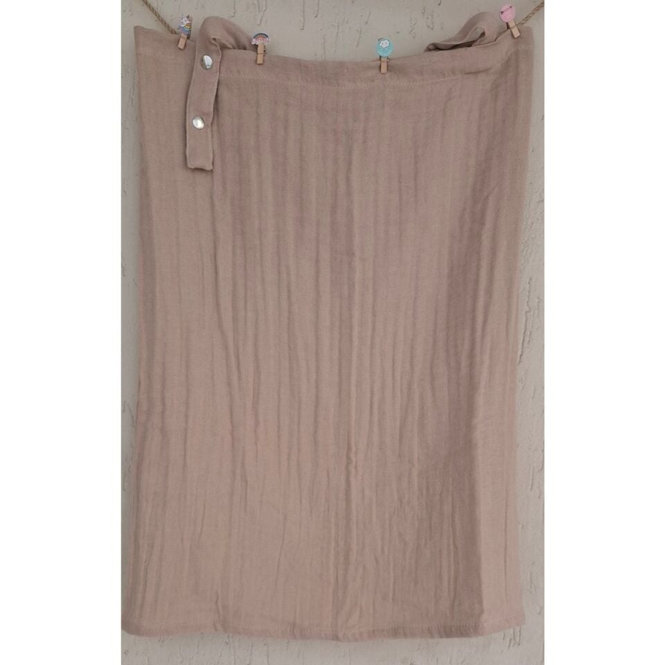 Dery Collection Bebek Emzirme Örtüsü Müslin Kumaş çıtçıt ayarlı