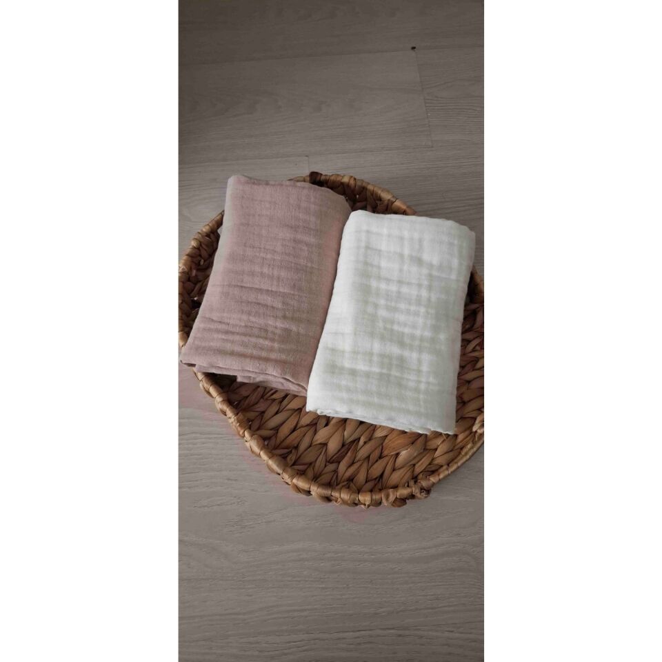 Dery Collection 2 Adet 3 katlı Müslin Bebek Örtüsü  90X100