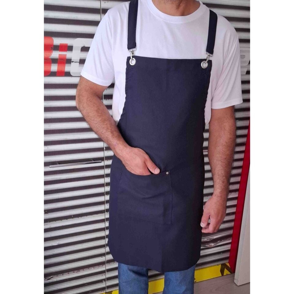Dery Collection Mutfak Önlüğü çapraz askılı barista Cafe restaurant pastane kasap için uygundur