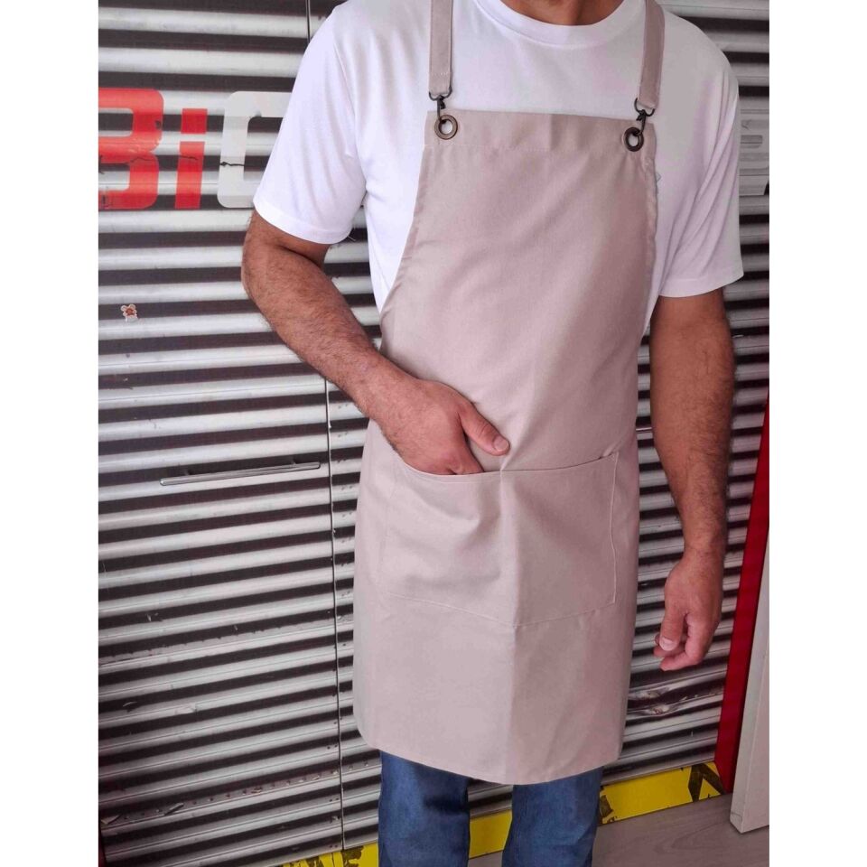 Dery Collection Mutfak Önlüğü Leke Tutmayan Sıvı Itici Kumaş Çapraz Askılı