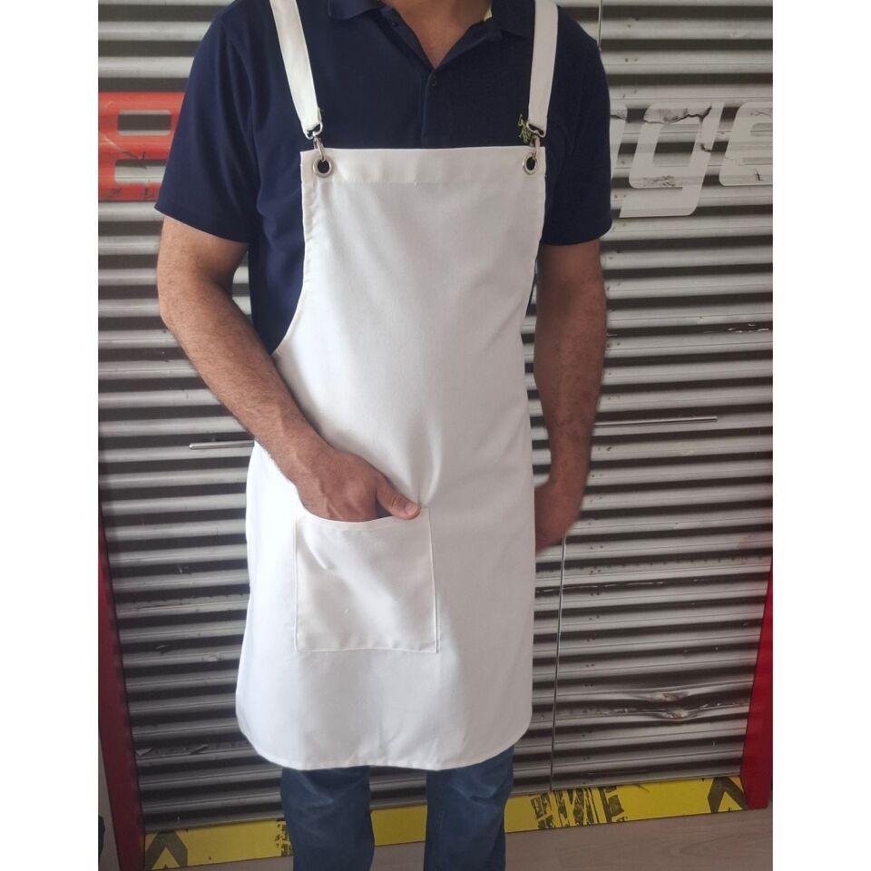 Dery Collection Mutfak Önlüğü Leke Tutmayan Sıvı Itici Kumaş Çapraz Askılı