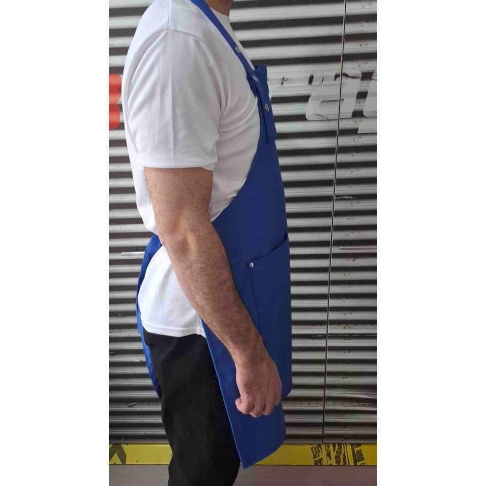 Dery Collection Mutfak Önlüğü Leke Tutmayan Sıvı Itici Kumaş çıtçıt ayar askılı