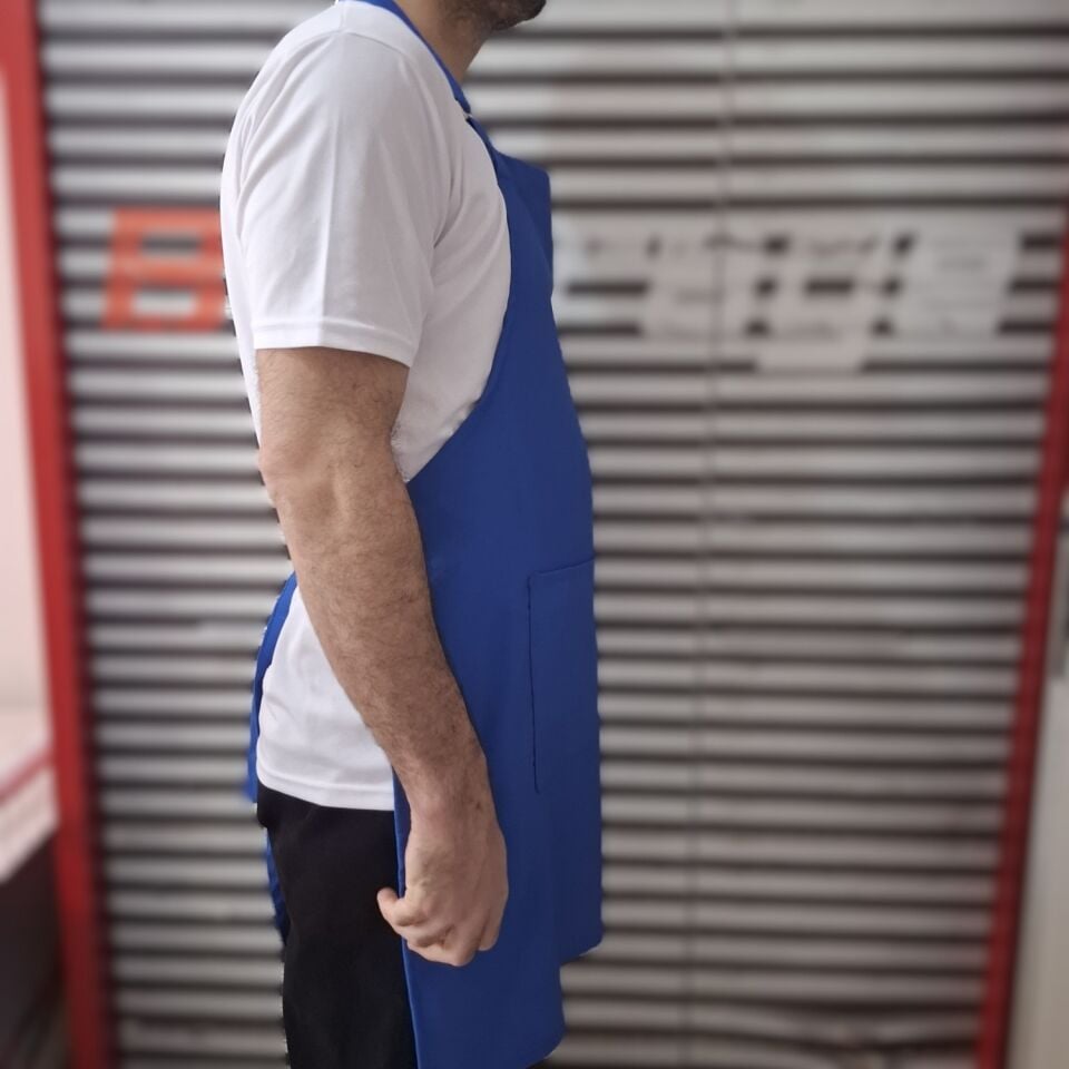 Dery Collection Mavi mutfak Önlüğü aya askılı leke ve sıvı itici