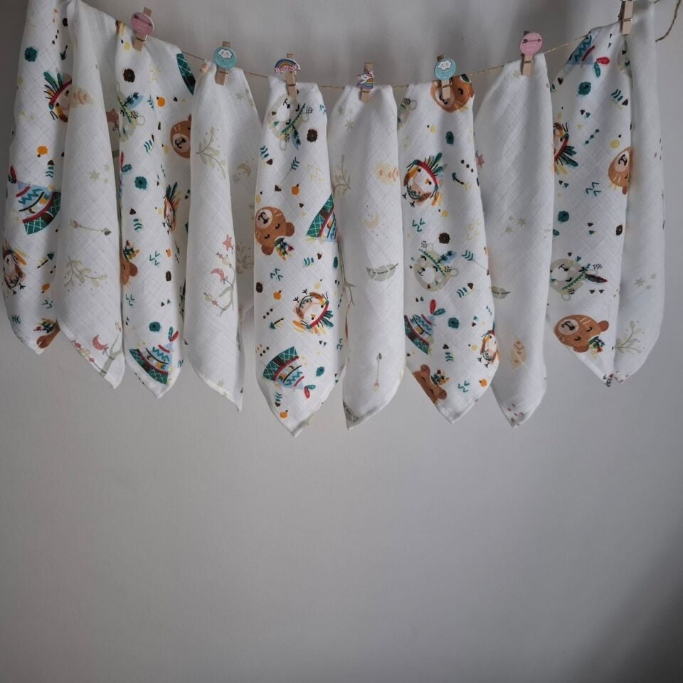 Dery Collection Oeko-Tex Sertifikalı Müslinbebek Ağız Bezi (10 adet)