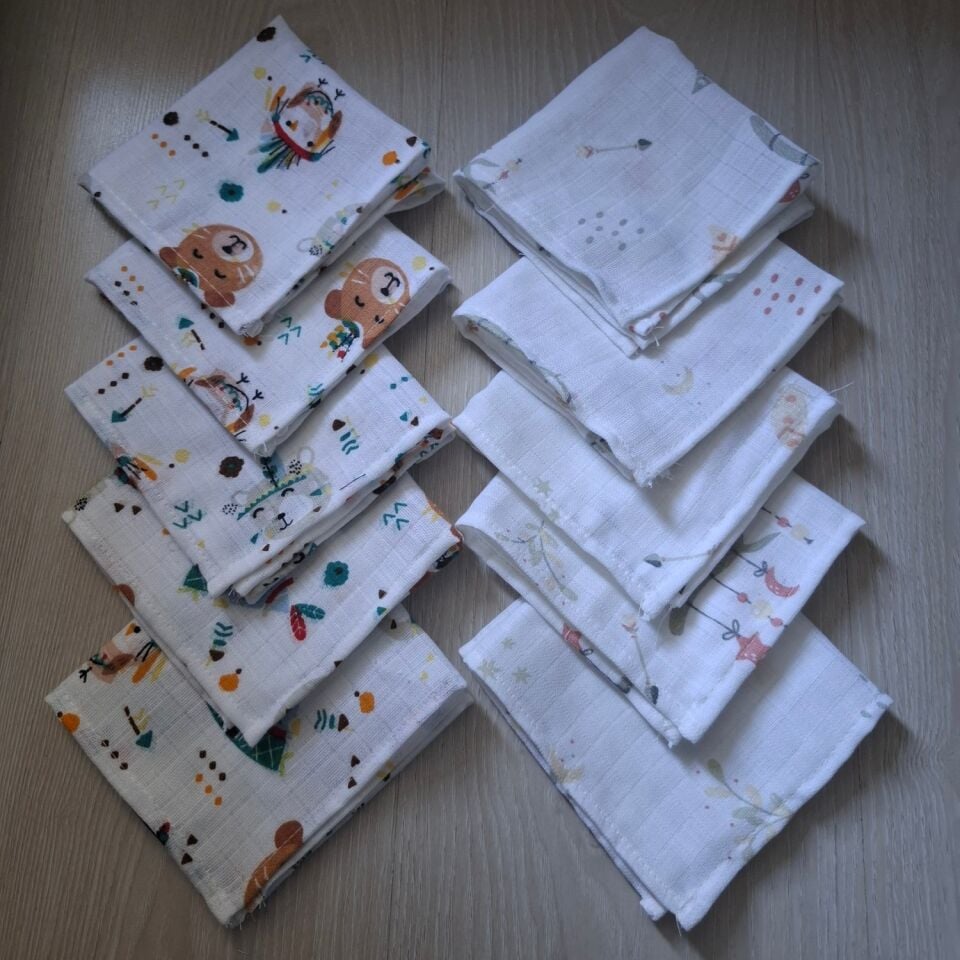Dery Collection Oeko-Tex Sertifikalı Müslinbebek Ağız Bezi (10 adet)