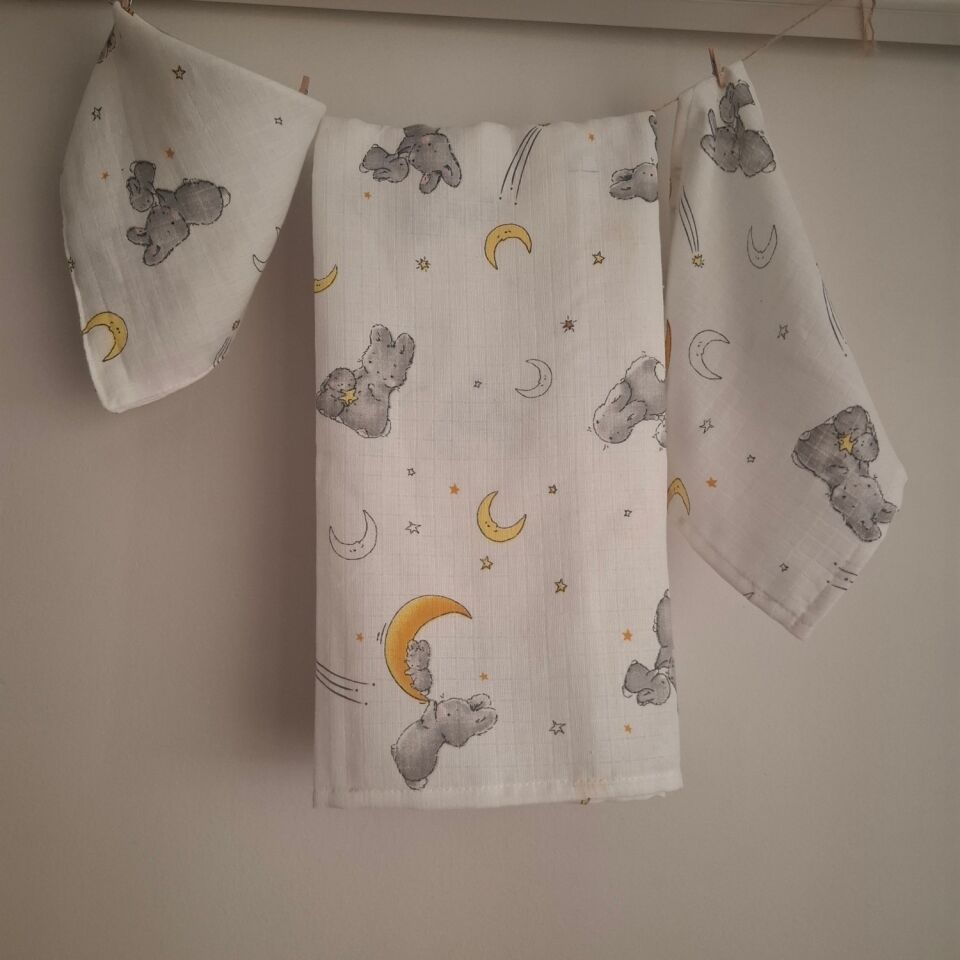 Dery Collection Müslin Bebek Örtüsü Ağız Bezi Salya Önlüğü