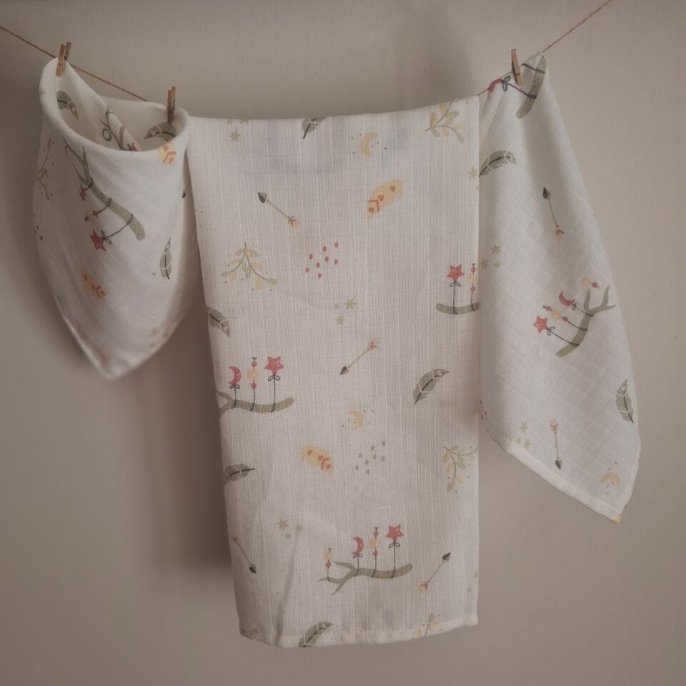 Dery Collection Müslin Bebek Örtüsü Ağız Bezi Salya Önlüğü