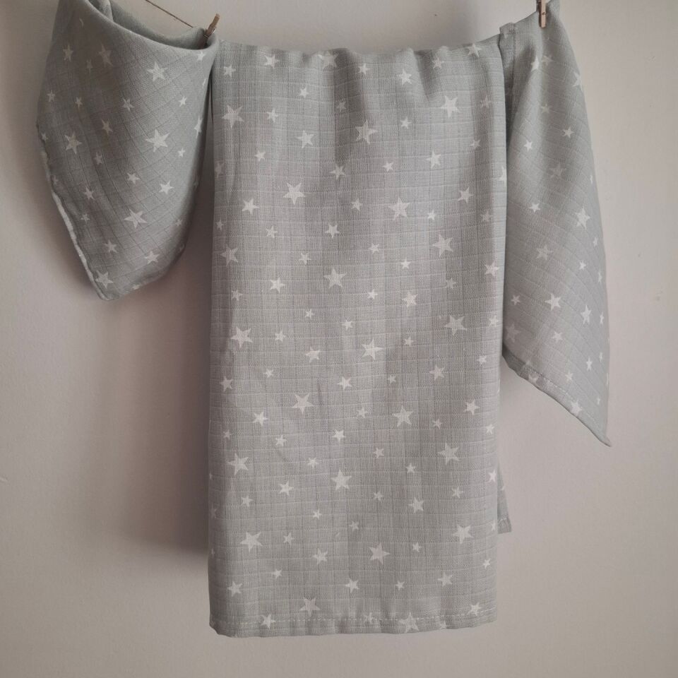 Dery Collection 2 Takım Müslin Örtü Ağız Bezi Salya Önlüğü