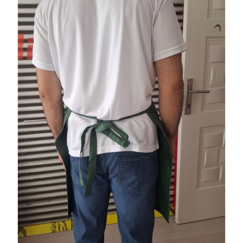 Dery Collection Yeşil Mutfak Önlüğü Çıtçıt Ayarlı